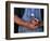 Man Holding Small American Flag-Bob Rowan-Framed Photographic Print