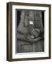 Man Holding Small American Flag-Bob Rowan-Framed Photographic Print