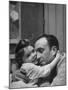 Man Hugging His Daughter-Nat Farbman-Mounted Photographic Print