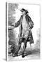 Man in 18th-Century French Costume-Jean-Antoine Watteau-Stretched Canvas