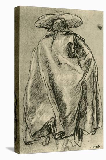 'Man in a Big Cloak seen from behind', 1752, (1928)-Giovanni Battista Tiepolo-Stretched Canvas