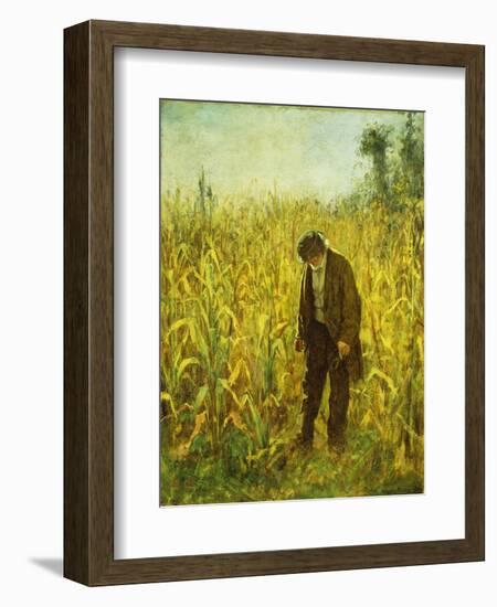 Man in a Cornfield-Eastman Johnson-Framed Giclee Print