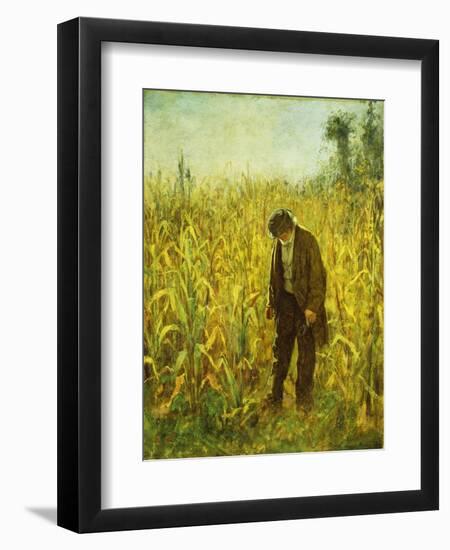 Man in a Cornfield-Eastman Johnson-Framed Giclee Print