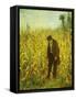 Man in a Cornfield-Eastman Johnson-Framed Stretched Canvas