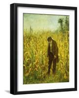 Man in a Cornfield-Eastman Johnson-Framed Giclee Print