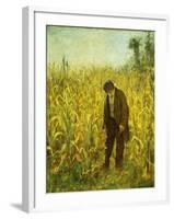 Man in a Cornfield-Eastman Johnson-Framed Giclee Print