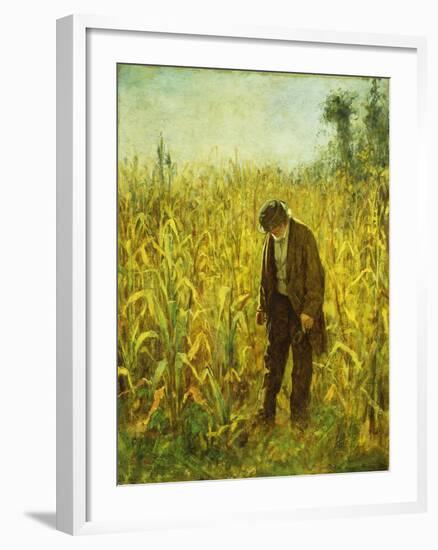 Man in a Cornfield-Eastman Johnson-Framed Giclee Print