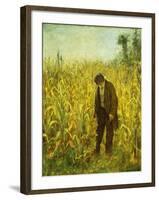 Man in a Cornfield-Eastman Johnson-Framed Giclee Print