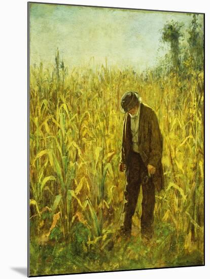 Man in a Cornfield-Eastman Johnson-Mounted Giclee Print