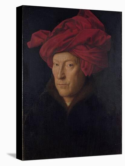 Man in a Red Turban (Formerly Self-Portrait)-Jan van Eyck-Stretched Canvas