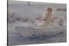 Man in a Rowing Boat, 1907-Henry Scott Tuke-Stretched Canvas