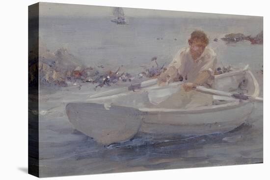 Man in a Rowing Boat, 1907-Henry Scott Tuke-Stretched Canvas