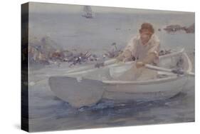 Man in a Rowing Boat, 1907-Henry Scott Tuke-Stretched Canvas