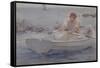 Man in a Rowing Boat, 1907-Henry Scott Tuke-Framed Stretched Canvas