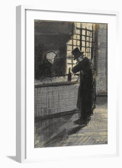 Man in a Village Inn-Vincent van Gogh-Framed Giclee Print