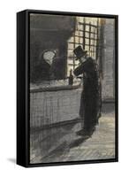 Man in a Village Inn-Vincent van Gogh-Framed Stretched Canvas