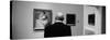 Man in Art Museum, Stuttgart, Germany-null-Stretched Canvas