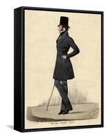 Man in Black 1820s-Richard Dighton-Framed Stretched Canvas