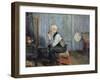 Man in blue kitchen-Gustav Wentzel-Framed Giclee Print