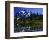 Man in Canoe, Picture Lake, WA-David Carriere-Framed Photographic Print