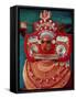 Man in Costume Representing a God at the Teyyam Ceremony, Near Kannur, Kerala, India, Asia-Tuul-Framed Stretched Canvas