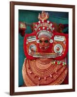 Man in Costume Representing a God at the Teyyam Ceremony, Near Kannur, Kerala, India, Asia-Tuul-Framed Photographic Print