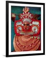 Man in Costume Representing a God at the Teyyam Ceremony, Near Kannur, Kerala, India, Asia-Tuul-Framed Photographic Print