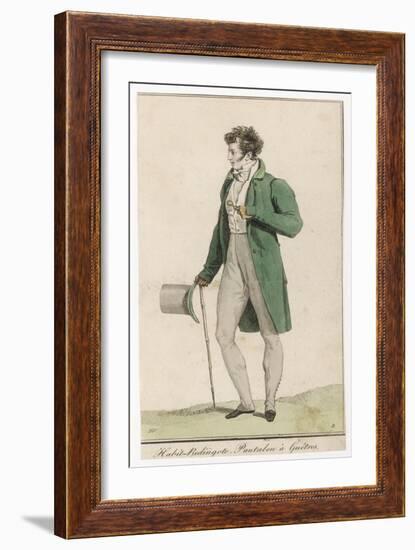 Man in Green Coat 1813-null-Framed Art Print