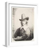 Man in High Hat, C.1645-50-Ferdinand Bol-Framed Giclee Print