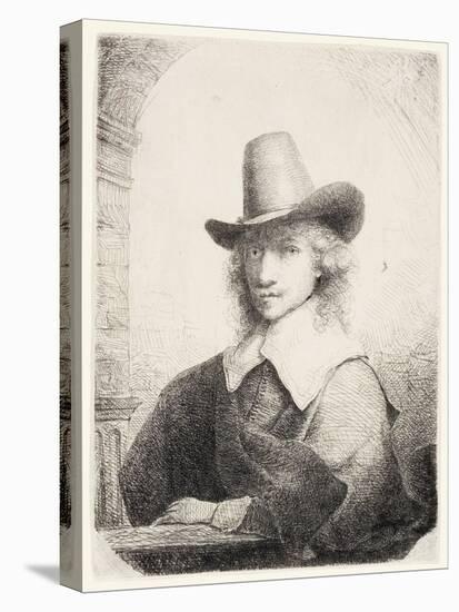 Man in High Hat, C.1645-50-Ferdinand Bol-Stretched Canvas
