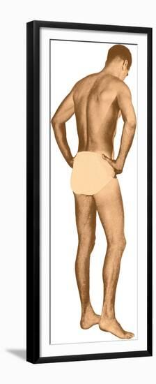 Man in Jockey Shorts-null-Framed Premium Giclee Print