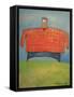 Man in Orange Plaid-Tim Nyberg-Framed Stretched Canvas