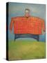 Man in Orange Plaid-Tim Nyberg-Stretched Canvas