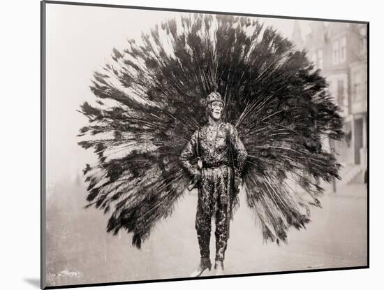 Man in Peacock Costume-null-Mounted Photographic Print