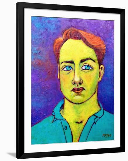Man in Phtalo, March 2021 (Oil Painting)-Maylee Christie-Framed Giclee Print