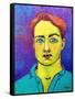 Man in Phtalo, March 2021 (Oil Painting)-Maylee Christie-Framed Stretched Canvas