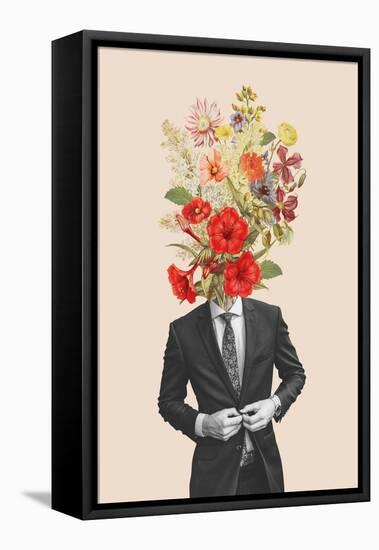 Man in Red Flowers-Frida Floral Studio-Framed Stretched Canvas