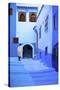 Man in Robe, Chefchaouen, Morocco, North Africa-Neil Farrin-Stretched Canvas