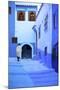 Man in Robe, Chefchaouen, Morocco, North Africa-Neil Farrin-Mounted Premium Photographic Print