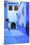 Man in Robe, Chefchaouen, Morocco, North Africa-Neil Farrin-Mounted Photographic Print