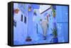 Man in Robe, Chefchaouen, Morocco, North Africa-Neil Farrin-Framed Stretched Canvas