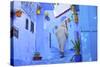 Man in Robe, Chefchaouen, Morocco, North Africa-Neil Farrin-Stretched Canvas