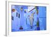 Man in Robe, Chefchaouen, Morocco, North Africa-Neil Farrin-Framed Photographic Print