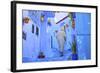 Man in Robe, Chefchaouen, Morocco, North Africa-Neil Farrin-Framed Photographic Print