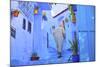 Man in Robe, Chefchaouen, Morocco, North Africa-Neil Farrin-Mounted Photographic Print