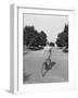 Man in Suit Riding Bicycle-Philip Gendreau-Framed Photographic Print