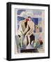 Man in the Country, Study for Paludes; Homme Dans Un Paysage, Etude Pour Paludes, c.1920-Roger de La Fresnaye-Framed Giclee Print