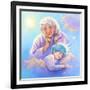 Man in the Moon and Sleeping Twinkle Star-Judy Mastrangelo-Framed Giclee Print