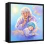 Man in the Moon and Sleeping Twinkle Star-Judy Mastrangelo-Framed Stretched Canvas