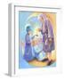 Man in the Moon Lighting Candle-Judy Mastrangelo-Framed Giclee Print